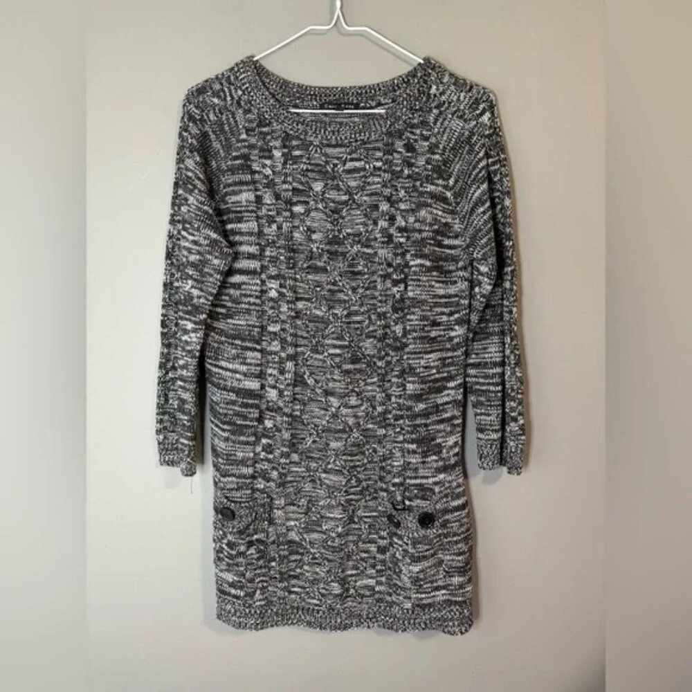 Carol Rose size large Women's Black and Gray Sweater Dress